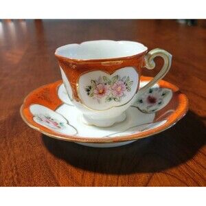 Vintage Demitasse China Tea Cup And Saucer/ Occupied Japan 1947-1952